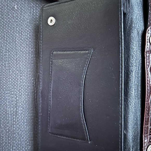 Brighton Rich Brown Embossed Wristlet with Silver Details - Picture 10 of 13